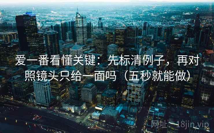 爱一番看懂关键：先标清例子，再对照镜头只给一面吗（五秒就能做）